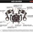 AOI Unterwassergehäuse für Canon R50 Passion Combo (schwarz) | Bild 6