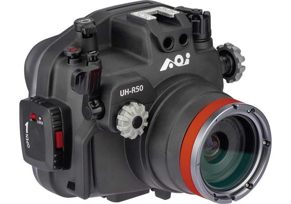 AOI Unterwassergehäuse UH-R50 (für Canon R50 mit 18-45 Kitobjektiv) schwarz
