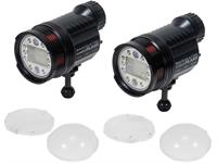 Backscatter Dual Hybrid Flash Unterwasserblitz-Bundle mit Flat & Dome Diffusoren