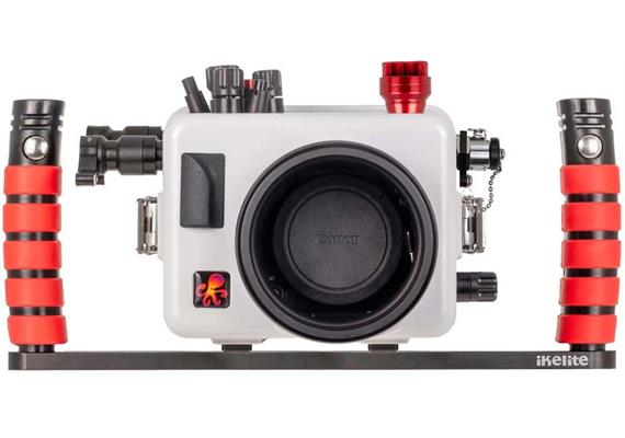 Ikelite 200DLM/D UW-Gehäuse für Canon EOS R10 Set (fibre opt.) mit Griffen/Vakuumsystem