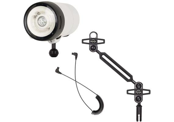 Ikelite RC165 TTL Unterwasserblitz, Arm und Glasfaserkabel im Set