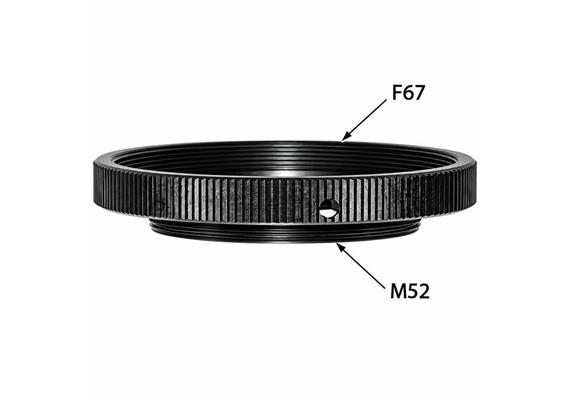 Inon Step-Up Ring M52 auf M67 für Unterwasserlinsen und Filter