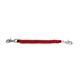 Isotta Lanyard mit Edelstahl-Karabinern (27cm lang) - rot/schwarz