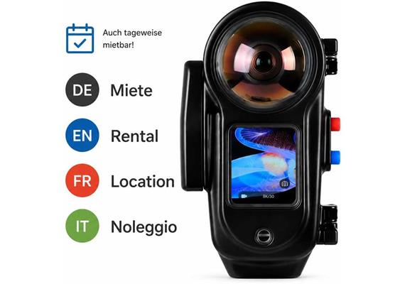 MIETE: Nauticam Unterwassergehäuse für Insta 360 X5 - 1 Woche