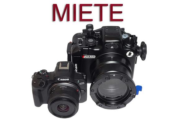 MIETE: SET Canon R50 + Nauticam Unterwassergehäuse NA-R50 (für Canon EOS R50) - 2 Wochen