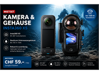 MIETE: SET Insta360 X5 & Nauticam NA-X5 Unterwassergehäuse - 1 Woche