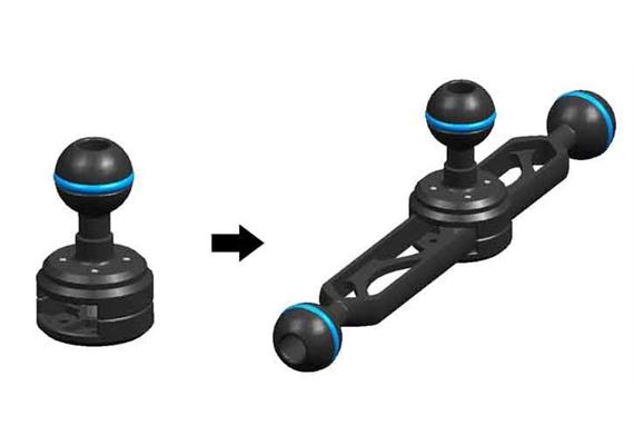 Nauticam Kugel-Adapter für Nauticam Kugelarme 125mm - 400mm