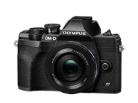 Olympus OM-D Kamera E-M10 Mark IV Pancake Zoom Kit 14-42 (schwarz/schwarz)