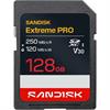 SanDisk Speicherkarte Extreme PRO 250MB/s SDXC, 128GB