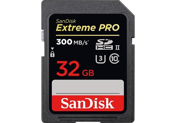 SanDisk Speicherkarte Extreme Pro SDHC UHS-II, 32GB