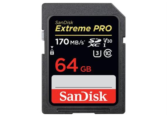 SanDisk Speicherkarte Extreme Pro SDXC UHS-I, 64GB