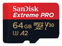 SanDisk Speicherkarte ExtremePro microSD 200MB/s, 64GB (mit SD Adapter)