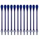 Ties (wiederlösbare 'Kabelbinder'), 12 Stück - blau