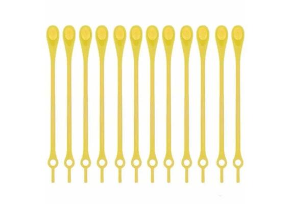 Ties (wiederlösbare 'Kabelbinder'), 12 Stück - gelb