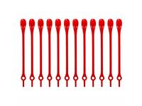 Ties (wiederlösbare 'Kabelbinder'), 12 Stück - rot