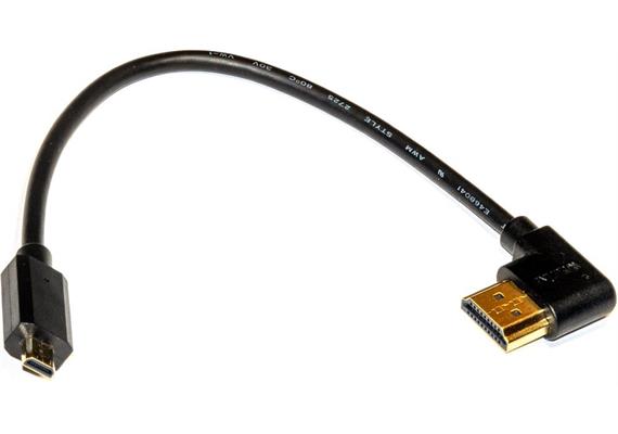 Weefine HDMI Kabel D-A im Gehäuse (A links gewinkelt) 20cm