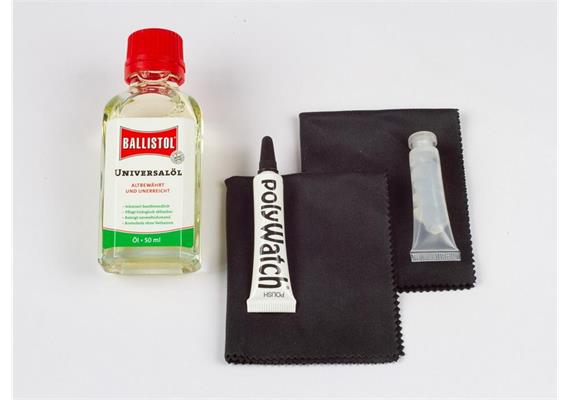 Actionpro care set for aluminum housing (incl. Balistol oil, silicone grease and polishing