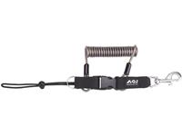 AOI Spring Coiled Lanyard with Quick Release Buckle and Swivel Eye Bolt Snap