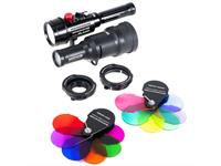 Backscatter Mini Flash MF-2 Underwater Strobe, OS-1 Snoot & Color Filter Package