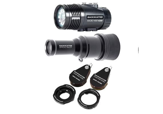 Backscatter MW-4300 Underwater Video Light & OS-1 Snoot & Color Filter Package