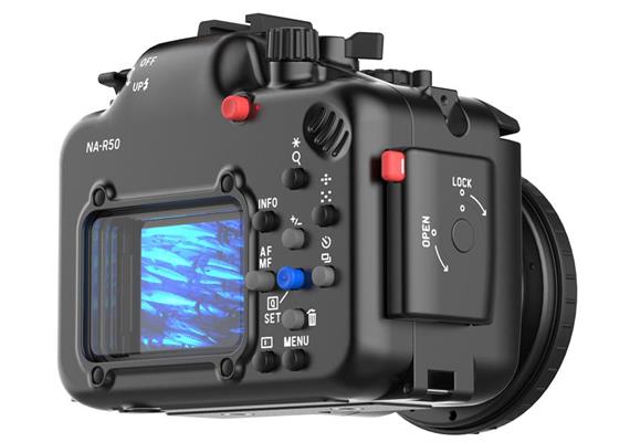Nauticam underwater housing NA-R50 for Canon EOS R50 with RF-S 18-45mm F4.5-6.3 IS STM