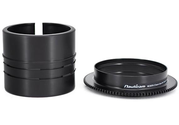 Nauticam zoom gear for Techart Sony E to Nikon Z Autofocus Adaptor with Sony SEL2870