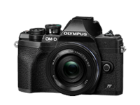 Olympus OM-D camera E-M10 Mark IV Pancake Zoom Kit 14-42 (black/black)