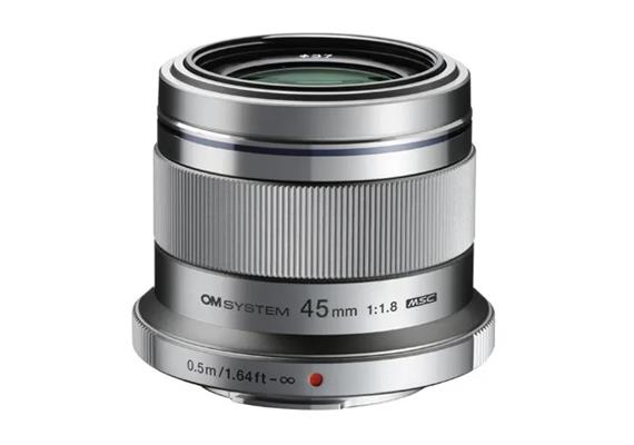 OM System lens M.Zuiko Digital 45mm 1:1.8 (silver)