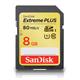 SanDisk memory card Extreme PLUS SDHC UHS-I, 8GB