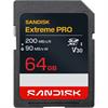 SanDisk memory card Extreme PRO 200MB/s SDXC, 64GB