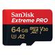 SanDisk Memory card ExtremePro microSD 170MB/s, 64GB (with SD adaptor )