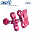 Scubalamp SUPE Butterfly Clamp with 1" ball, Aluminium (Switch ABS Plastic) - red | Bild 3