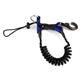 Spiral cord with plastic snap-spring - blau
