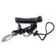 Spiral cord with stainless steel snap-spring - black