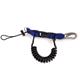 Spiral cord with stainless steel snap-spring - blue