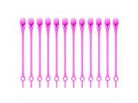 Ties (releasable cable ties), 12 pcs - pink