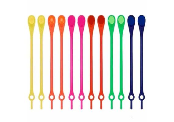 Ties (releasable cable ties), 12 pcs - rainbow