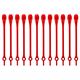 Ties (releasable cable ties), 12 pcs - rot