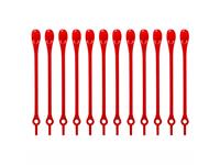 Ties (releasable cable ties), 12 pcs - rot