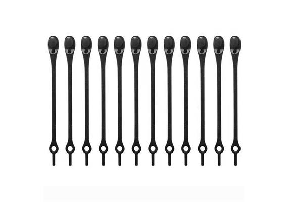 Ties (releasable cable ties), 12 pcs - black