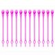 Ties (releasable cable ties), 12 pcs - pink