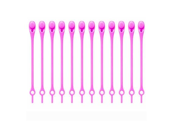 Ties (releasable cable ties), 12 pcs - pink