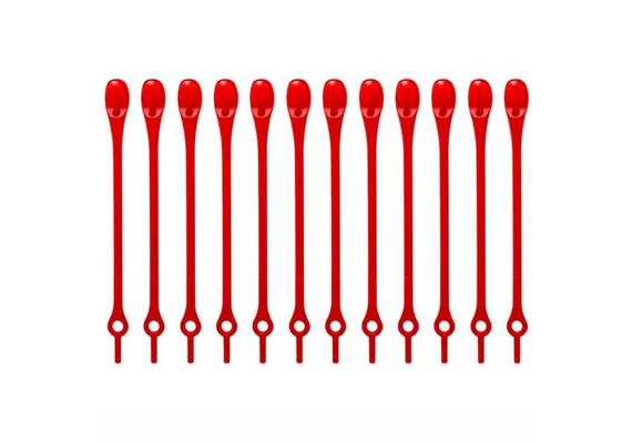 Ties (releasable cable ties), 12 pcs - rot