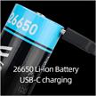 Weefine 26650 Li-ion battery (5000mAh) with USB-C charger port | Bild 3