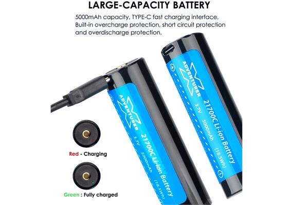 X-Adventurer Battery 21700 for M1800 Video Light and RL3000 Ring light