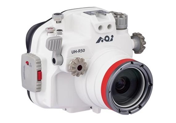 AOI Caisson Etanche UH-R50 (pour Canon R50 avec objectif de kit 18-45 mm) blanc