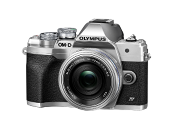 Appareil photo Olympus OM-D E-M10 Mark IV Pancake Zoom Kit 14-42 (argent/argent)