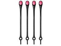 Hickies (wiederlösbare 'Kabelbinder'), 14 Stück - schwarz / pink
