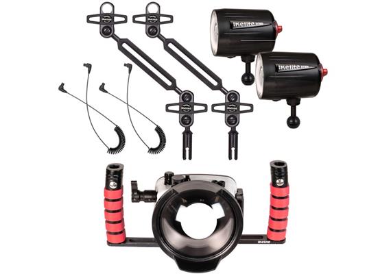 Ikelite Caisson étanche pour OM System Tough TG-7 / TG-6 et kit grand angle Ecko Strobes