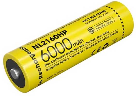 Nitecore Batterie rechargeable Li-Ion 21700 6000mAh